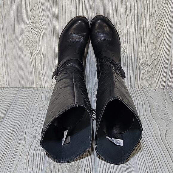 UGG Black Leather Tall Harness Boots Womens Size 5 - Picture 7 of 16